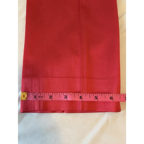 Ann Taylor Size 8 Fuchsia Pink Satin Ankle Pants Festive Colorful Smart Spring - Picture 8 of 10